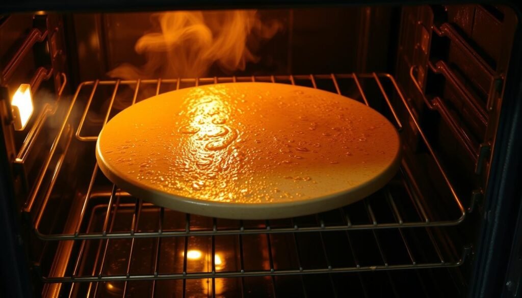 wet pizza stone in oven risks