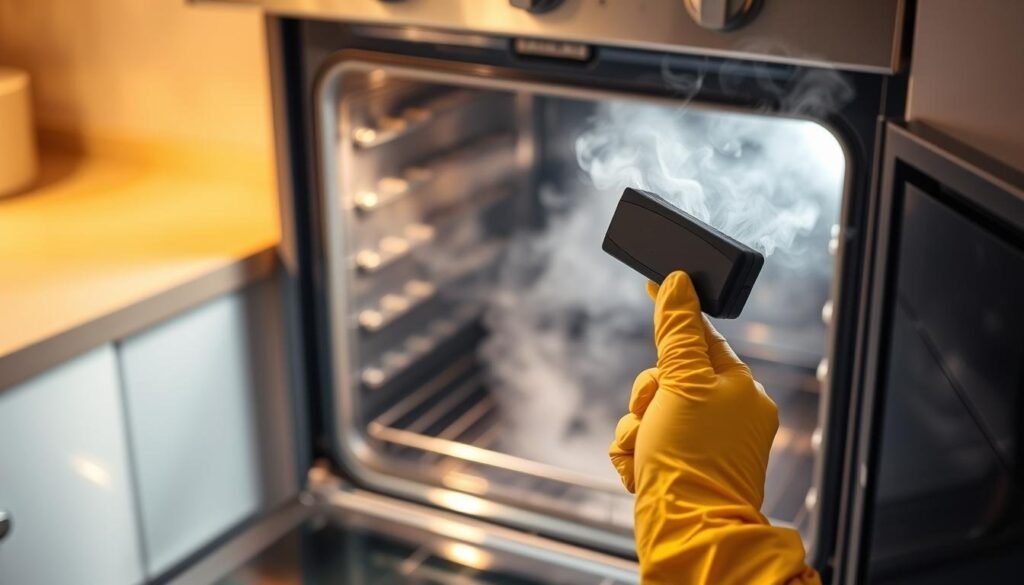 smoking oven cleaning